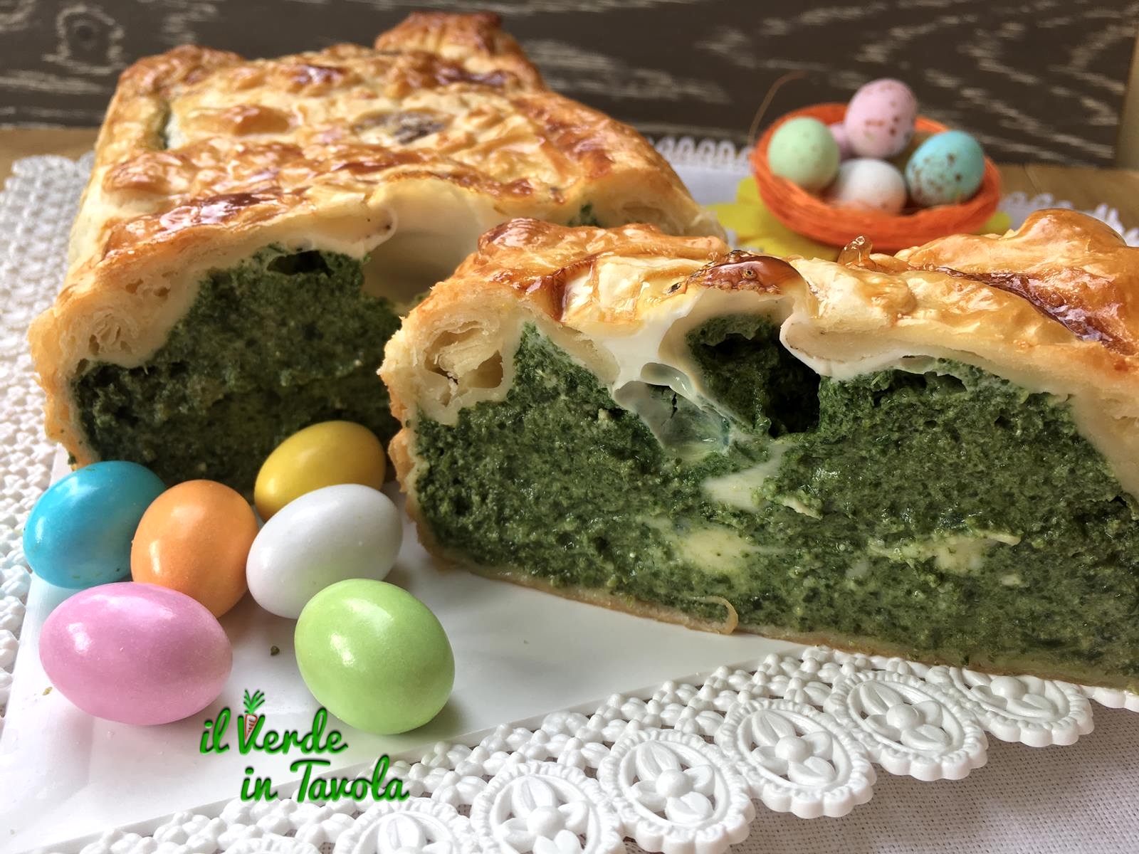 Plumcake di sfoglia con spinaci, ricotta, mascarpone e uova