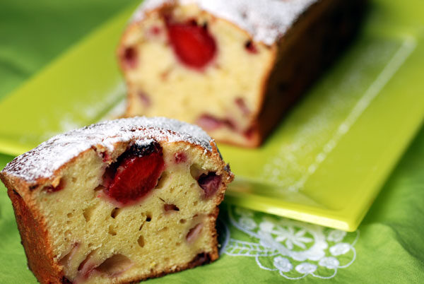 Plumcake fragole e limone