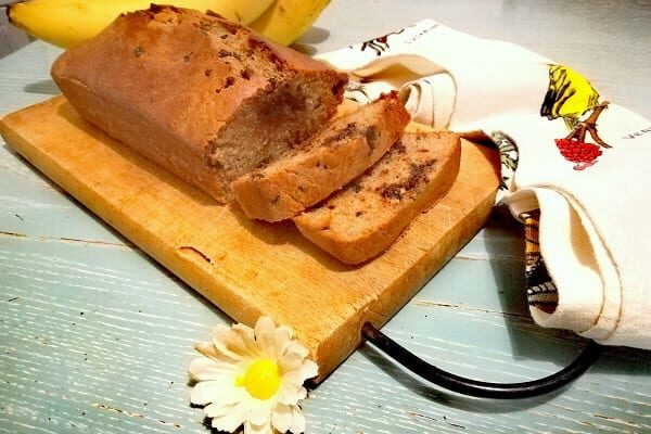 Plumcake integrale alla banana bimby o tradizionale: senza uova e lattosio