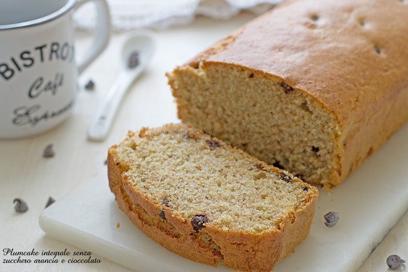 Plumcake integrale arancia e cioccolato