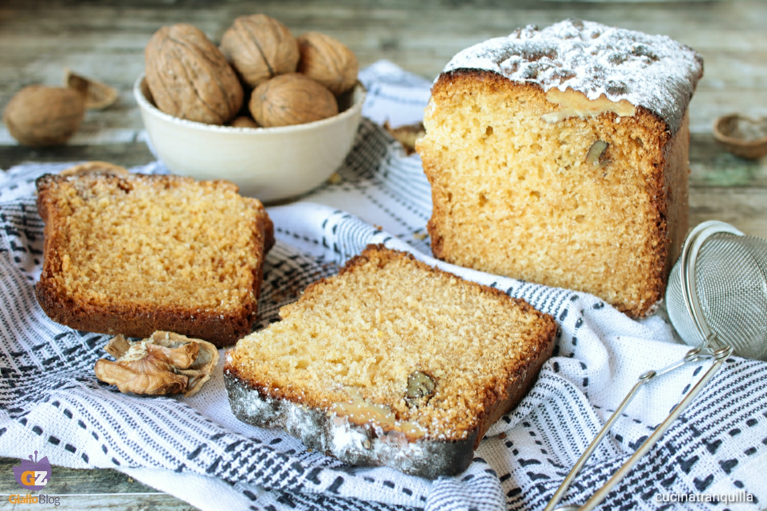 Plumcake integrale con noci e cioccolato