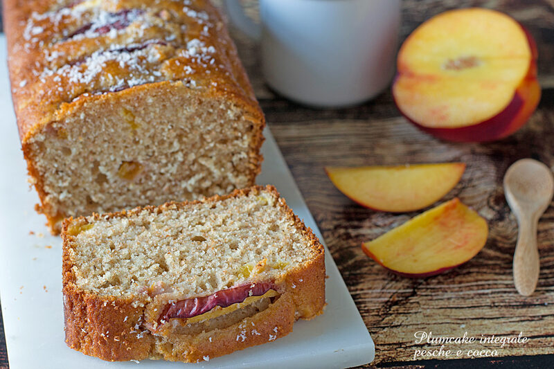 Plumcake integrale pesche cocco
