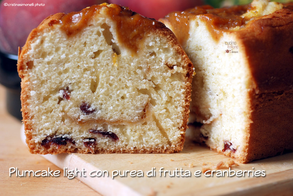 Plumcake light con purea di frutta fresca