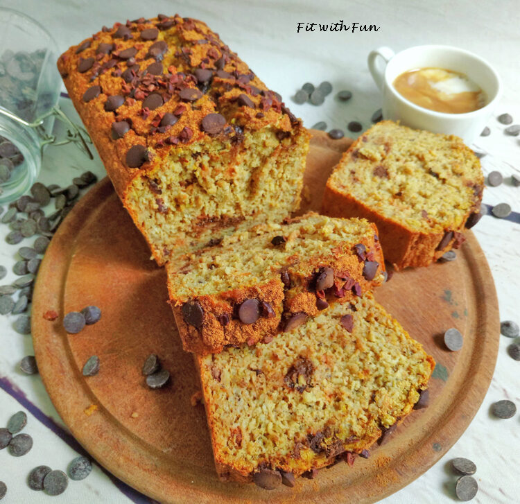 Plumcake light zucca e cannella con cioccolato