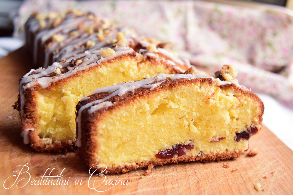 Plumcake limone e mirtilli rossi