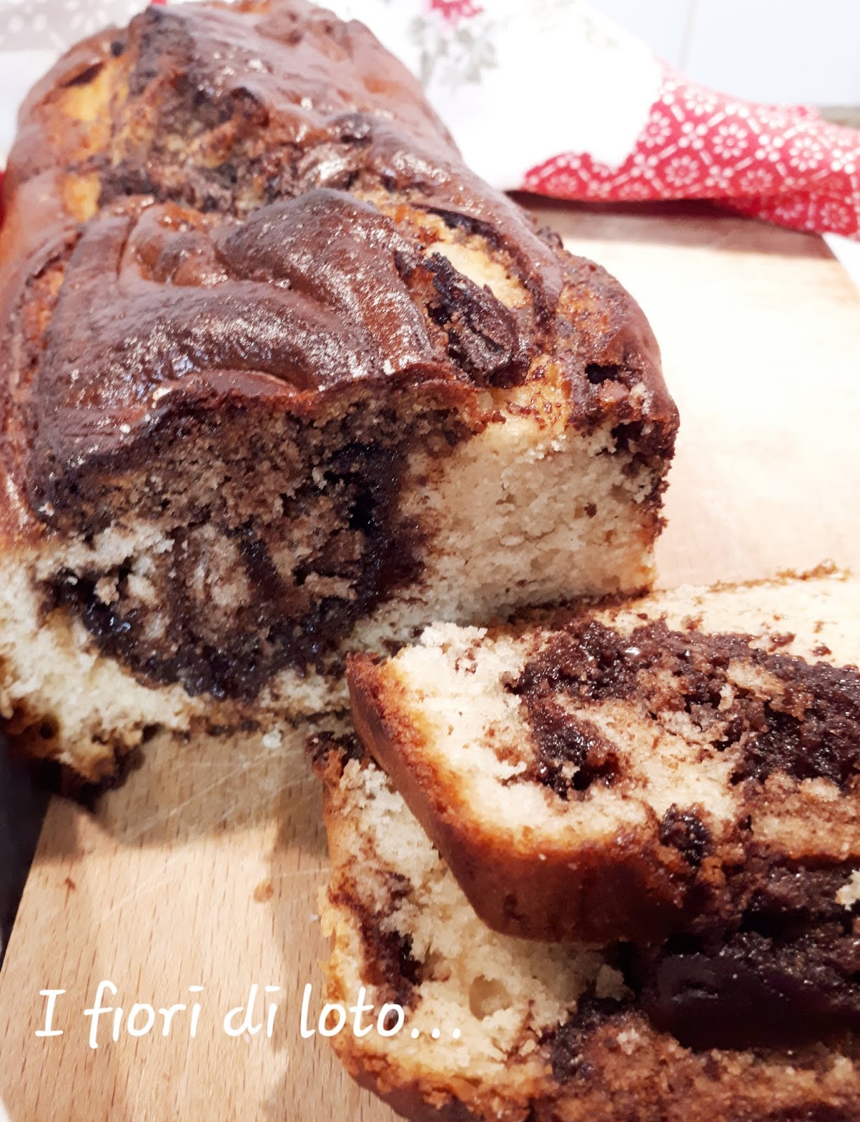 Plumcake marmorizzato alla nocciolata