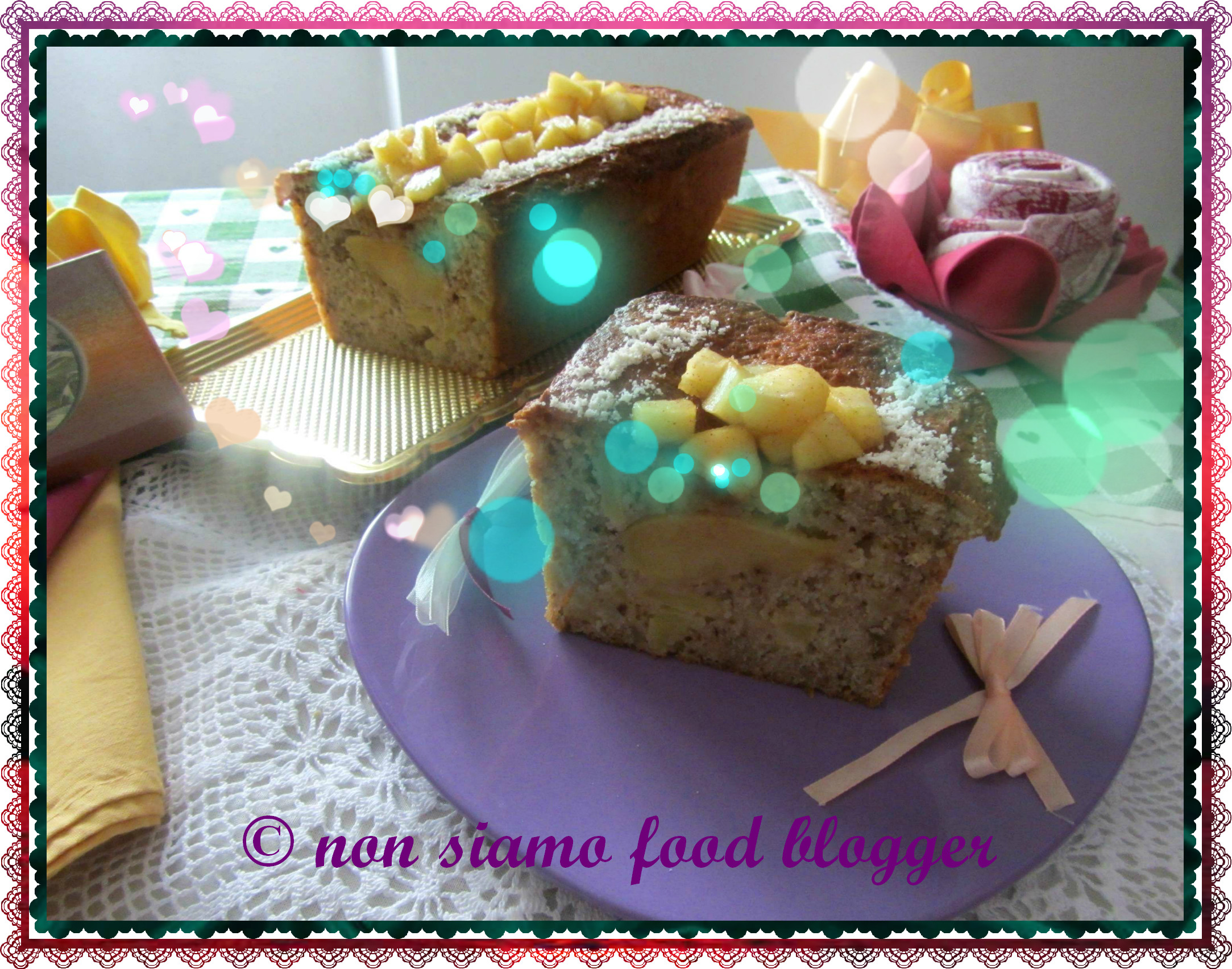 Plumcake mele e noci
