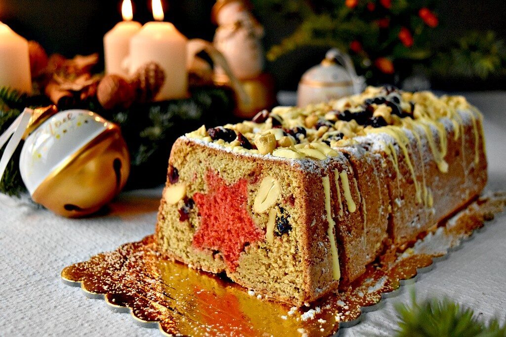 Plumcake natalizio con frutta secca