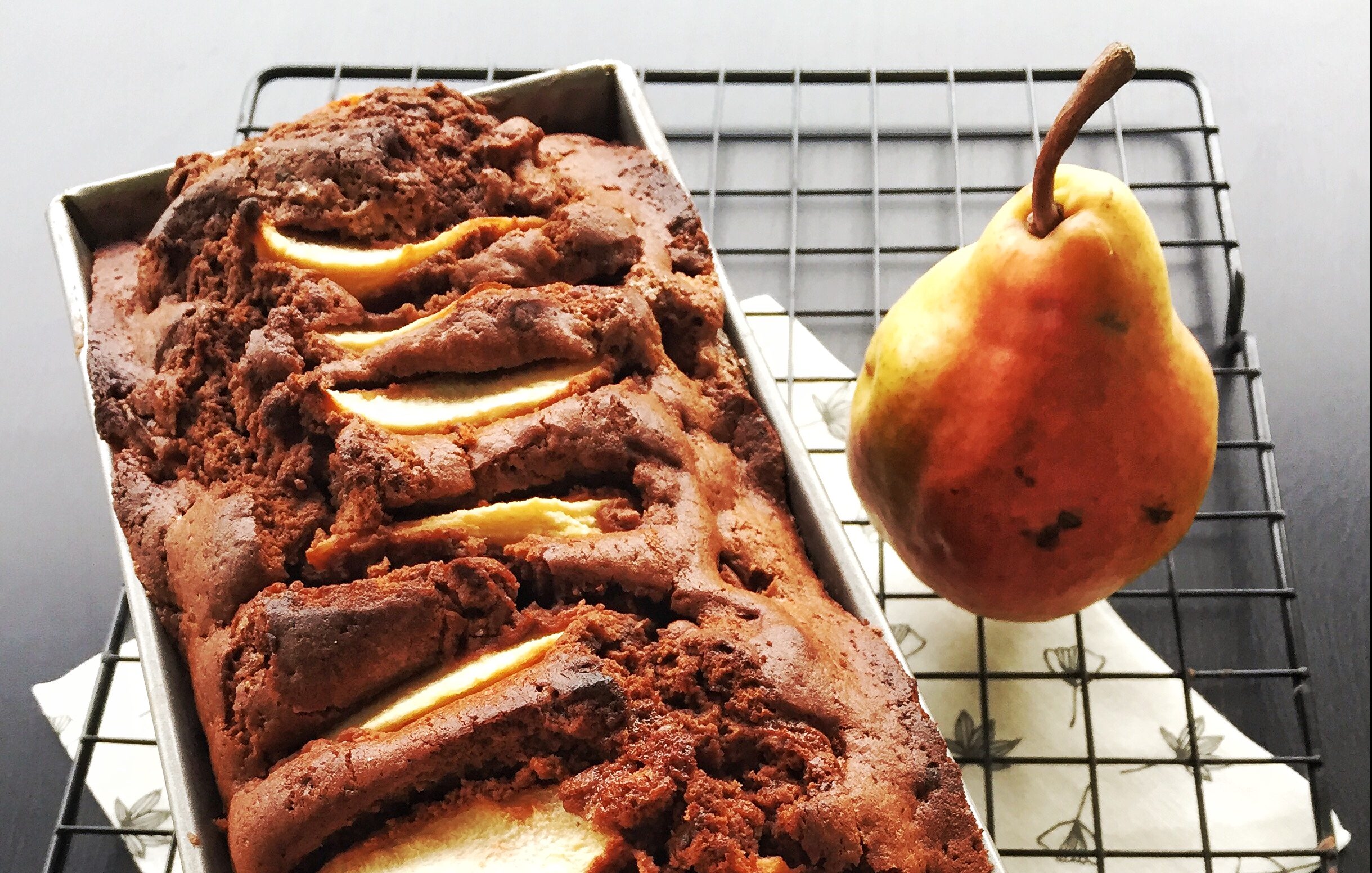 Plumcake pere e cioccolato