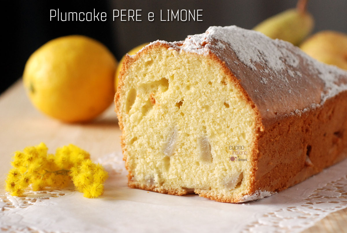 Plumcake pere e limone
