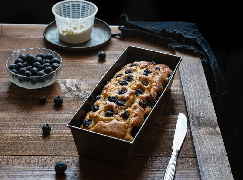 Plumcake ricotta e mirtilli
