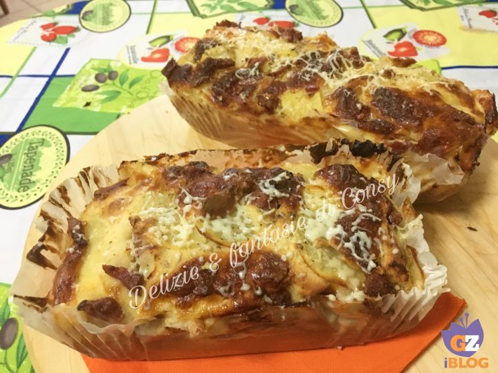 Plumcake rusticone salame scamorza e patate