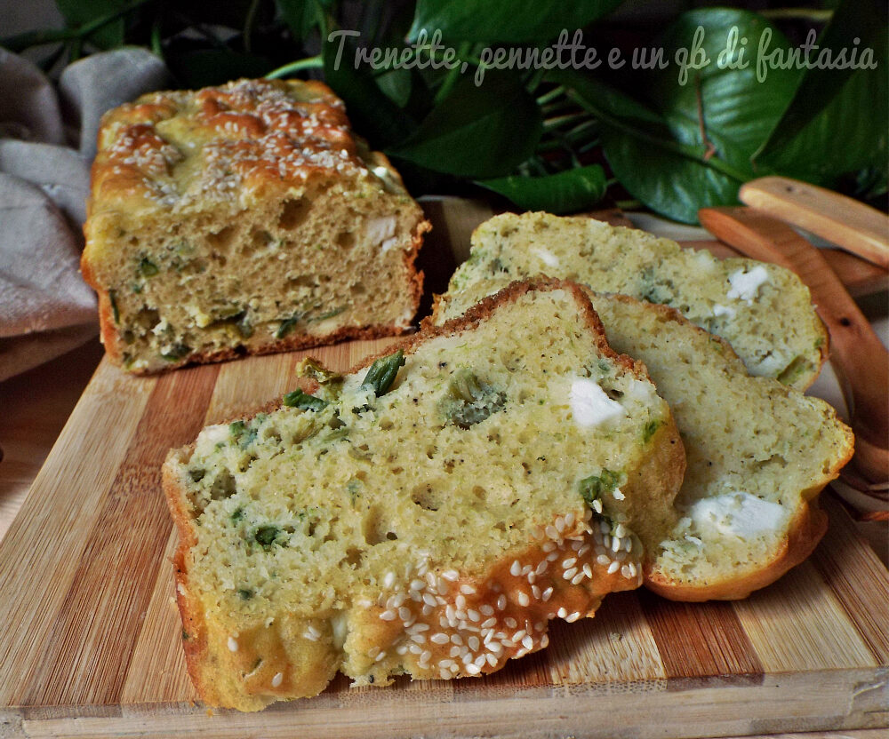 Plumcake salato con asparagi e feta