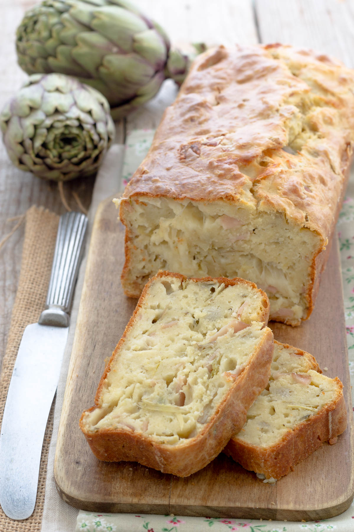Plumcake salato con carciofi e yogurt greco