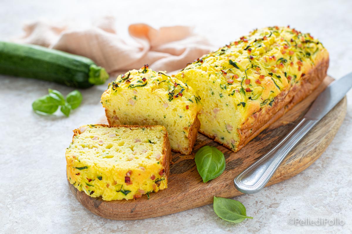 Plumcake salato con zucchine e prosciutto