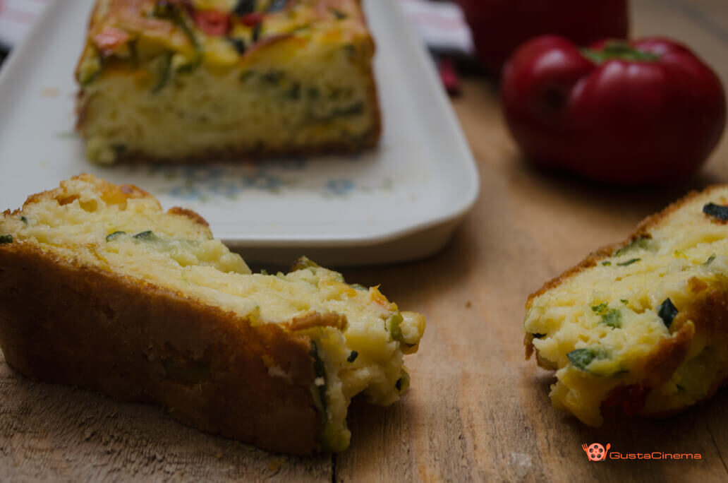 Plumcake salato zucchine e peperoni