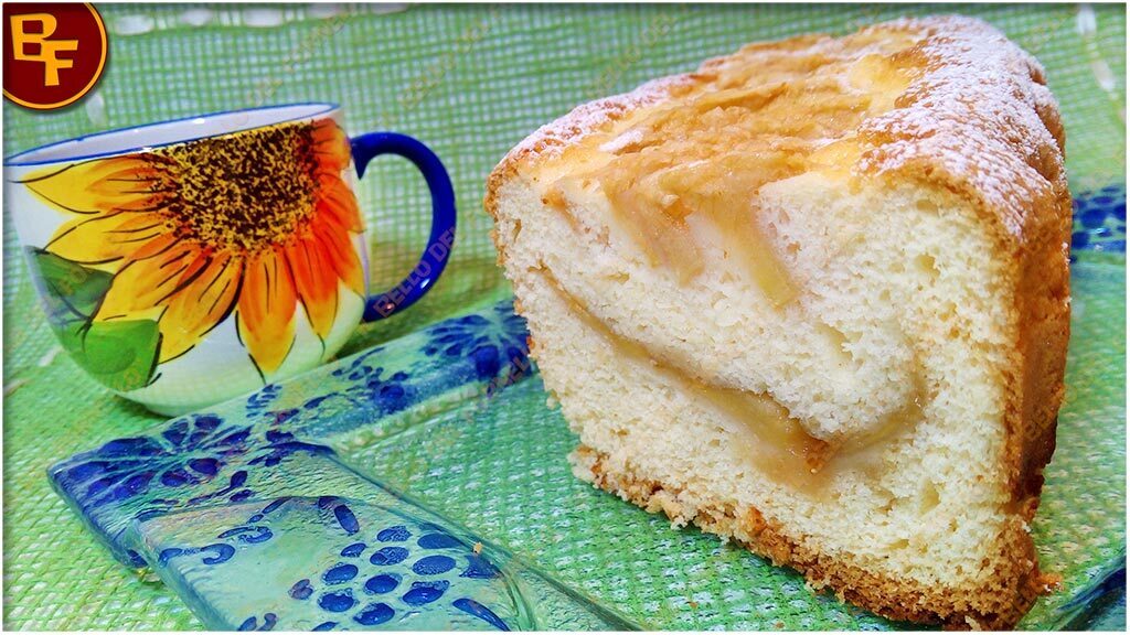Plumcake soffice con marmellata e mele