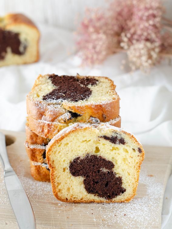 Plumcake soffice variegato al cacao senza burro