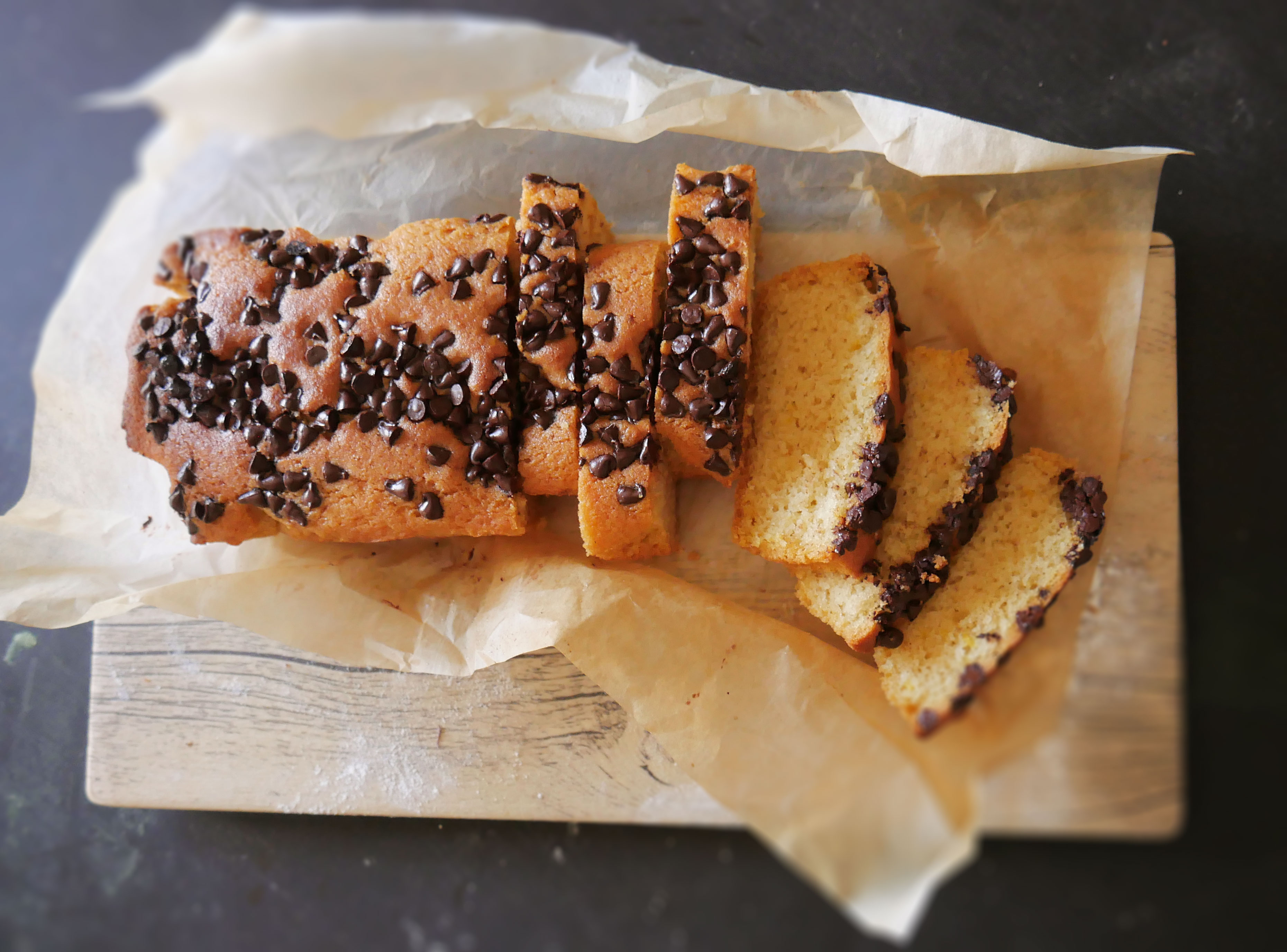 Plumcake super goloso  senza glutine con gocce di cioccolato