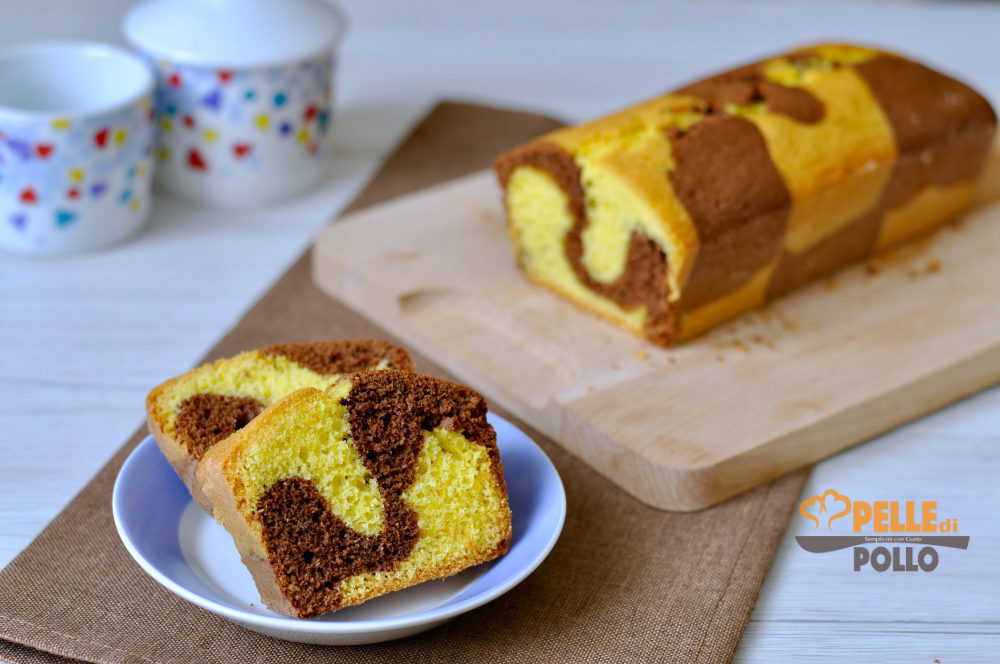 Plumcake variegato al cacao e vaniglia