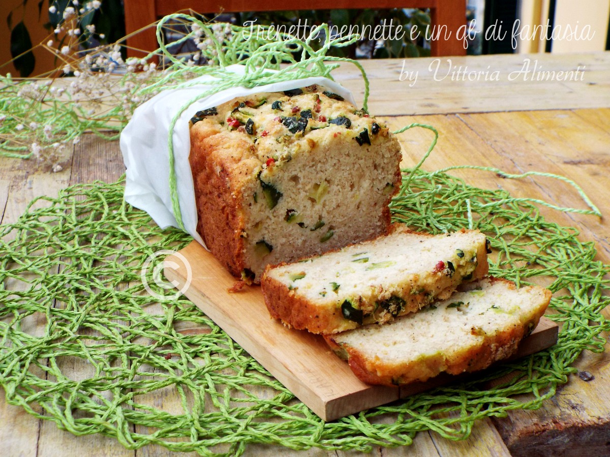 Plumcake zucchine e pepe rosa