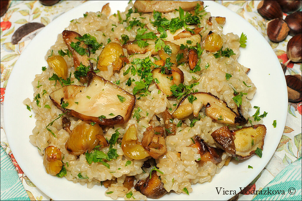 Poesia del bosco autunnale ovvero risotto di funghi e castagne