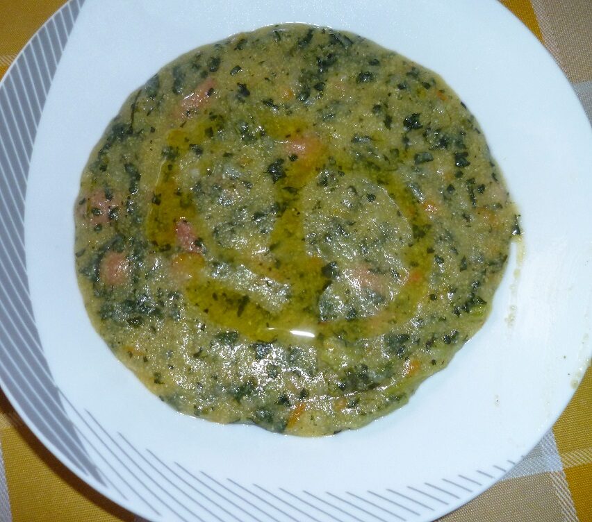 Polenta con cavolo nero e borlotti