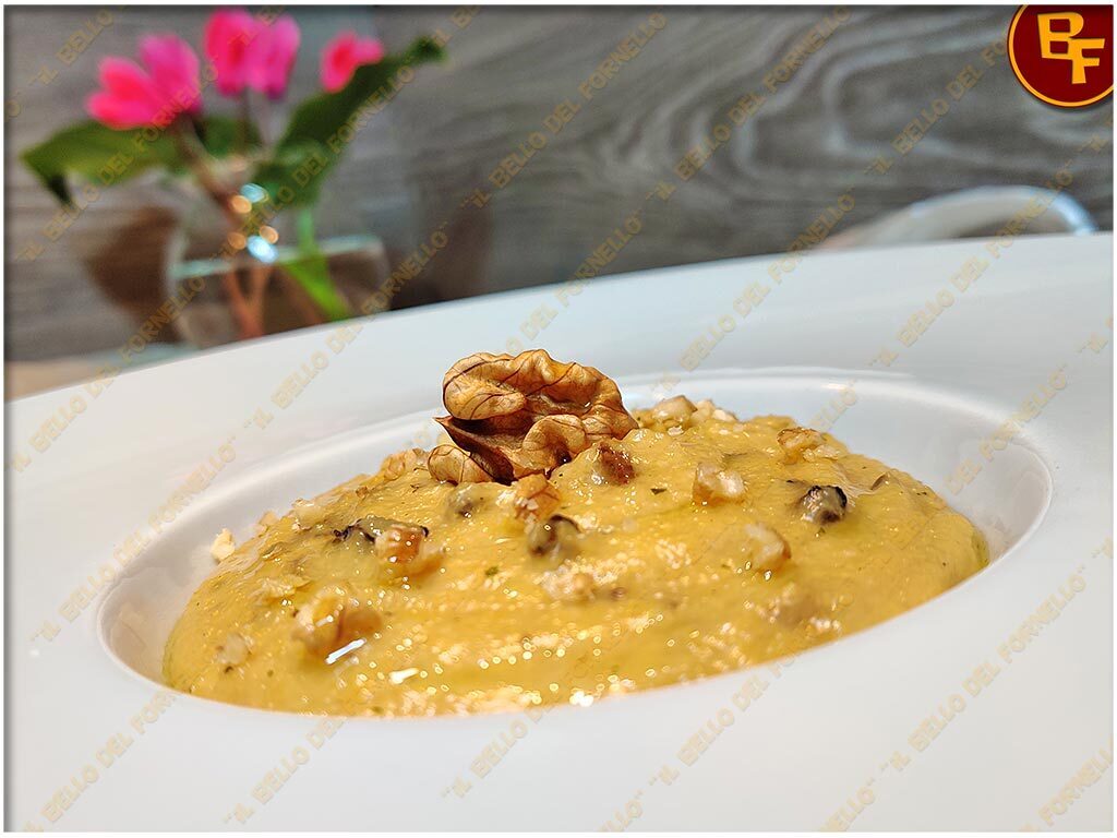 Polenta con funghi porcini e castagne