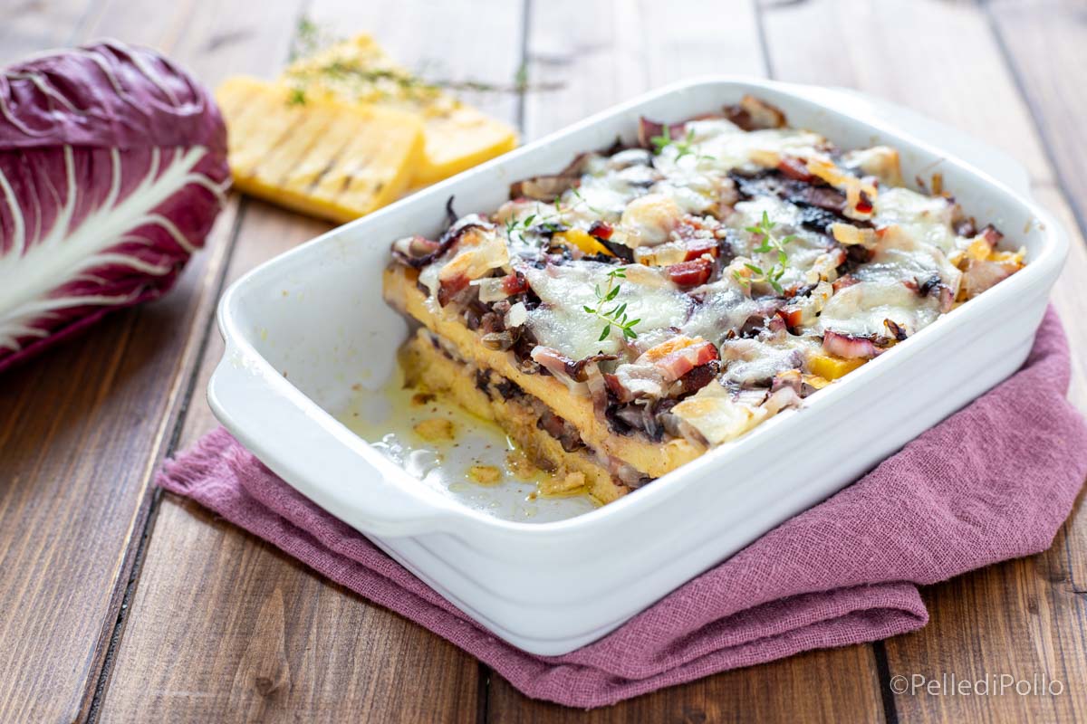 Polenta con radicchio al forno