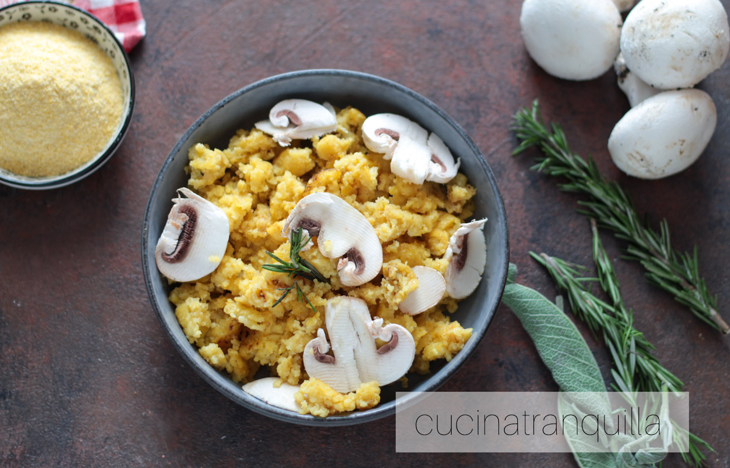 Polenta pasticciata con funghi freschi