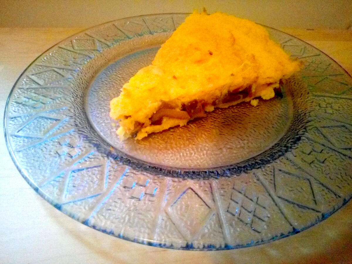 Polenta ripiena con funghi