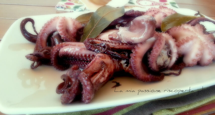 Polipo bollito con alloro
