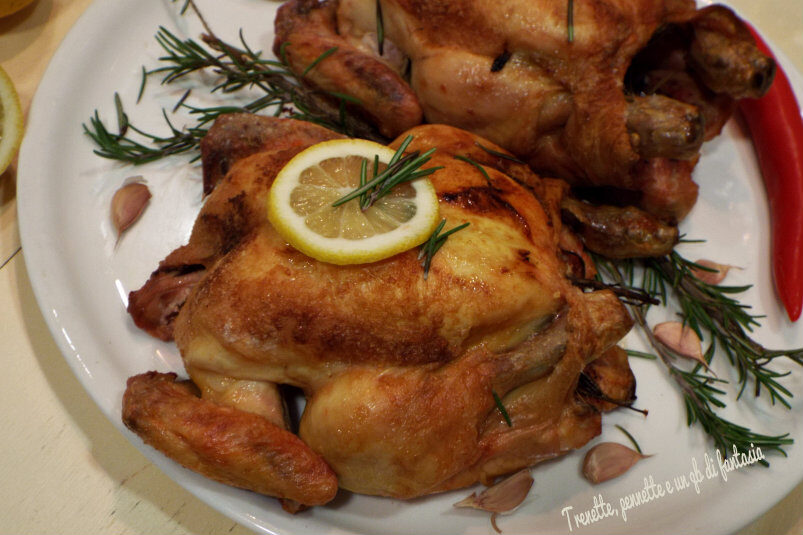 Polletti arrosto profumati al limone