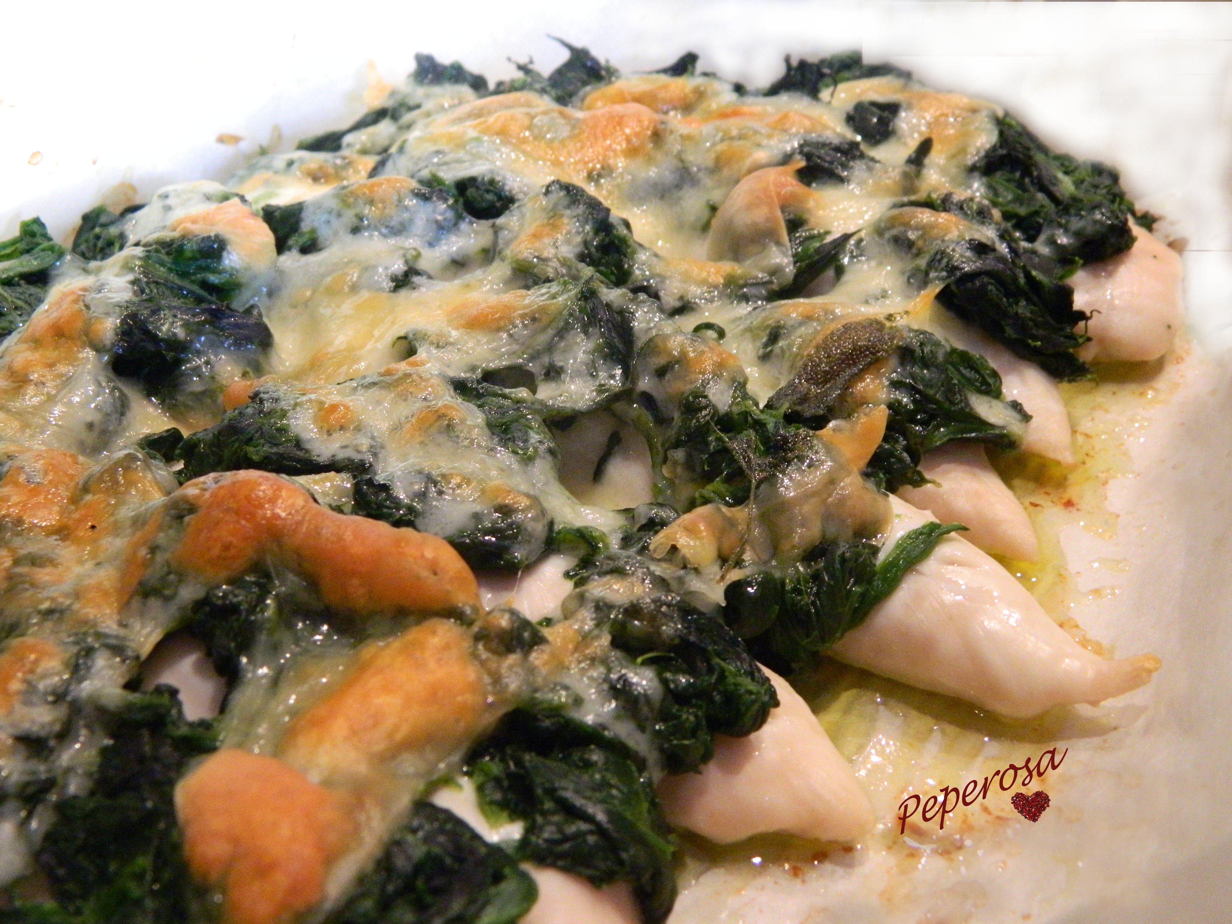 Pollo agli spinaci con patate