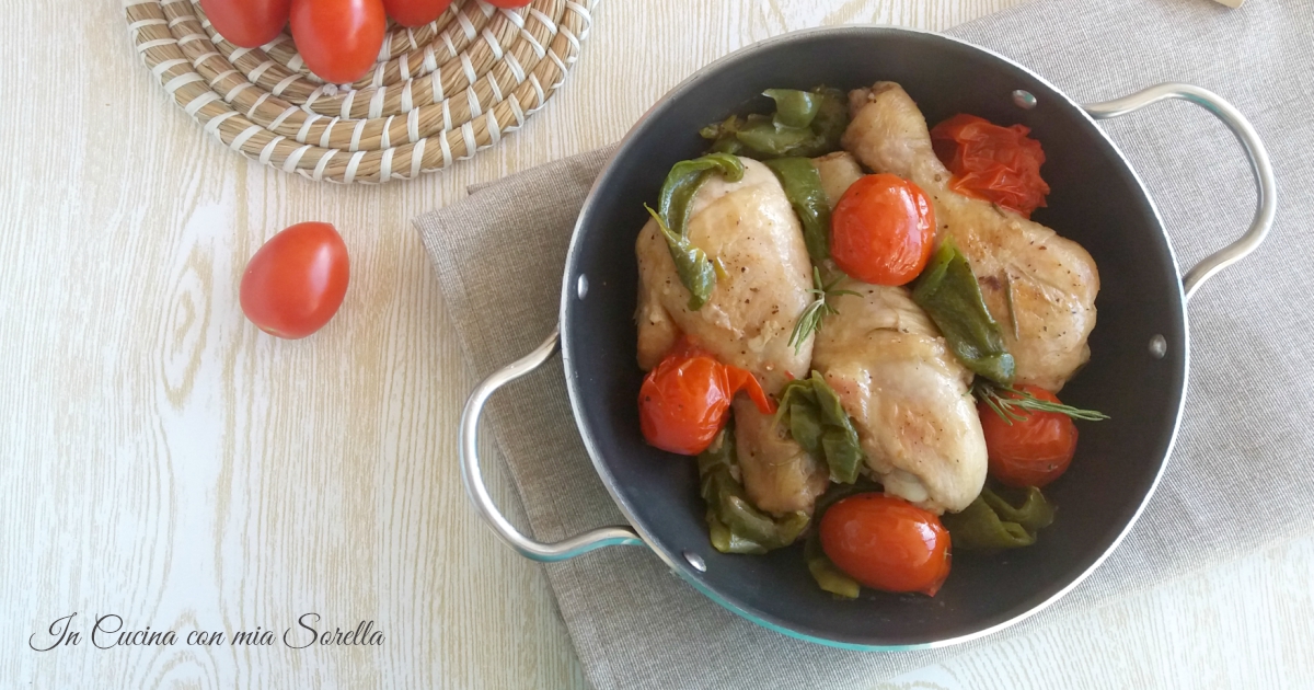 Pollo ai peperoni e pomodorini