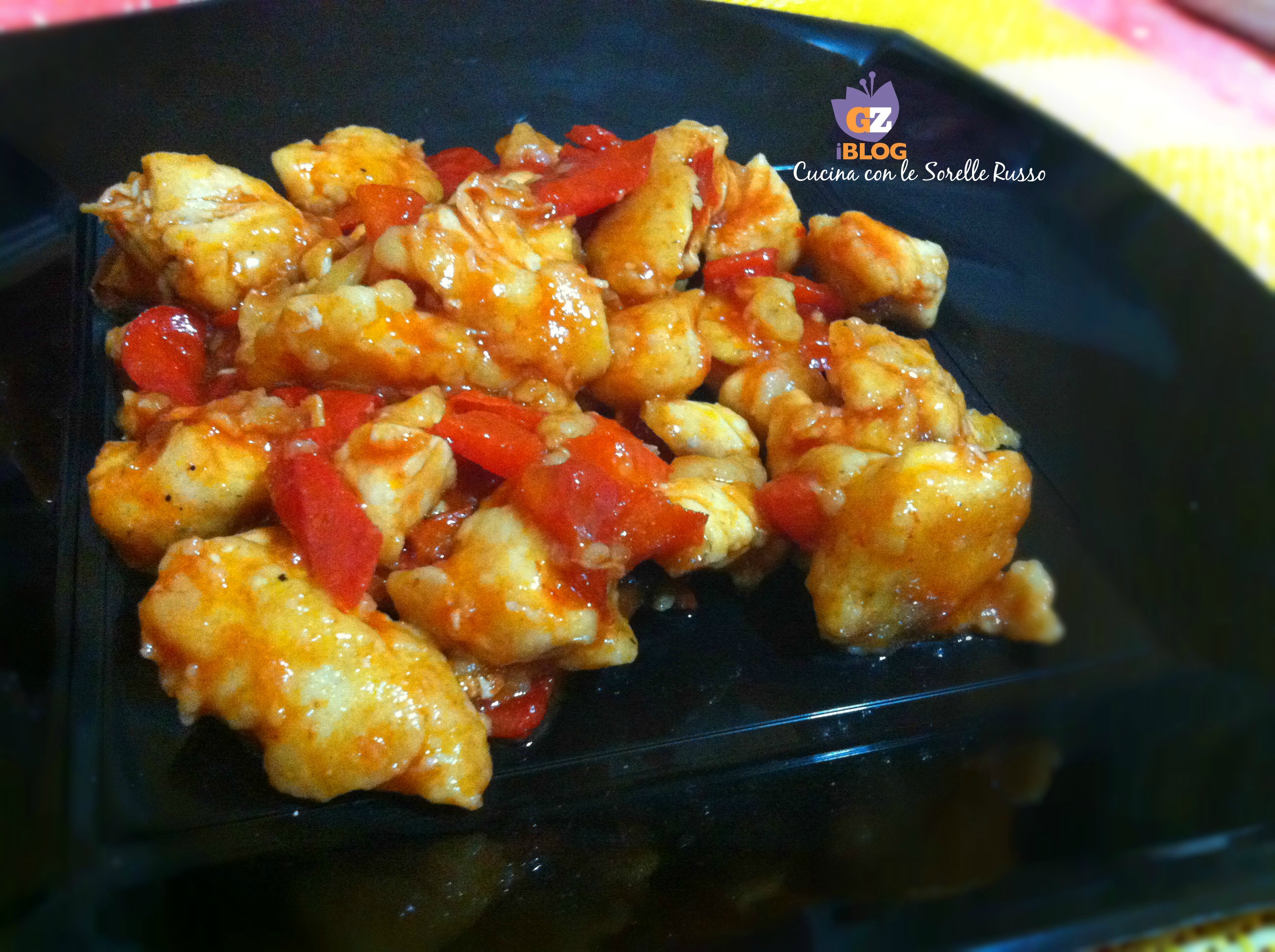 Pollo ai peperoni in agrodolce