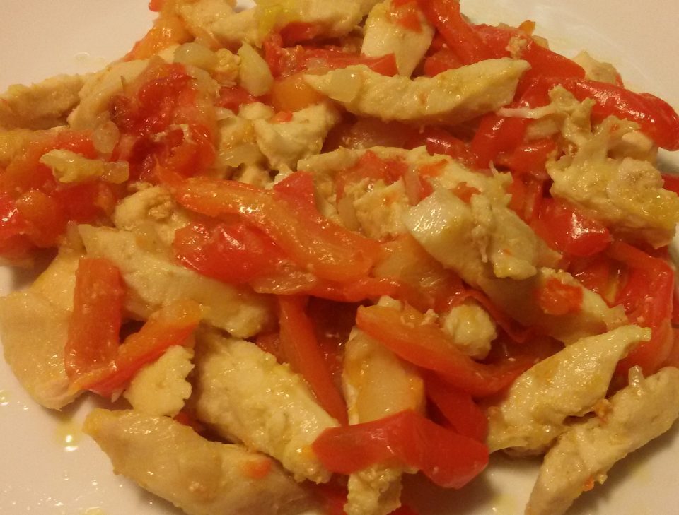 Pollo ai peperoni