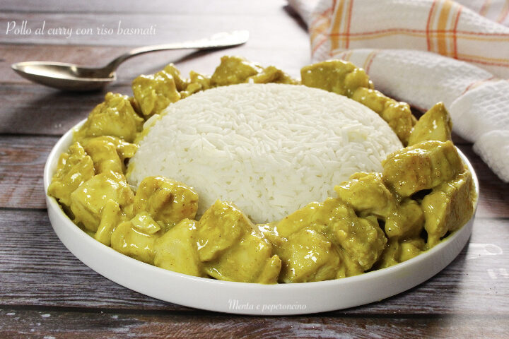 Pollo al curry con riso basmati