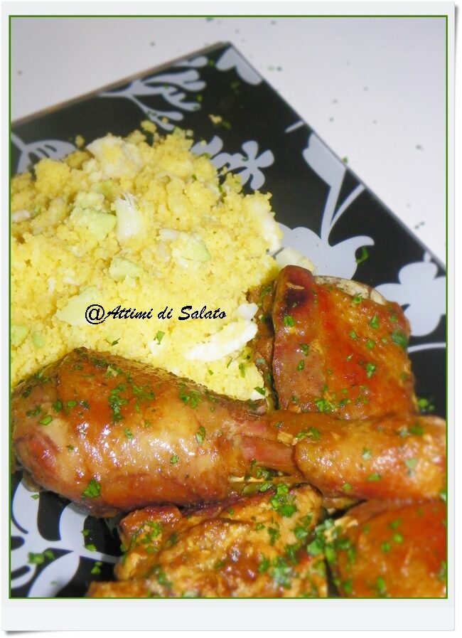 Pollo al curry e latte di cocco con cous cous
