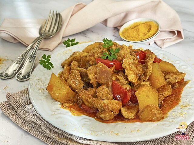 Pollo al curry semplice