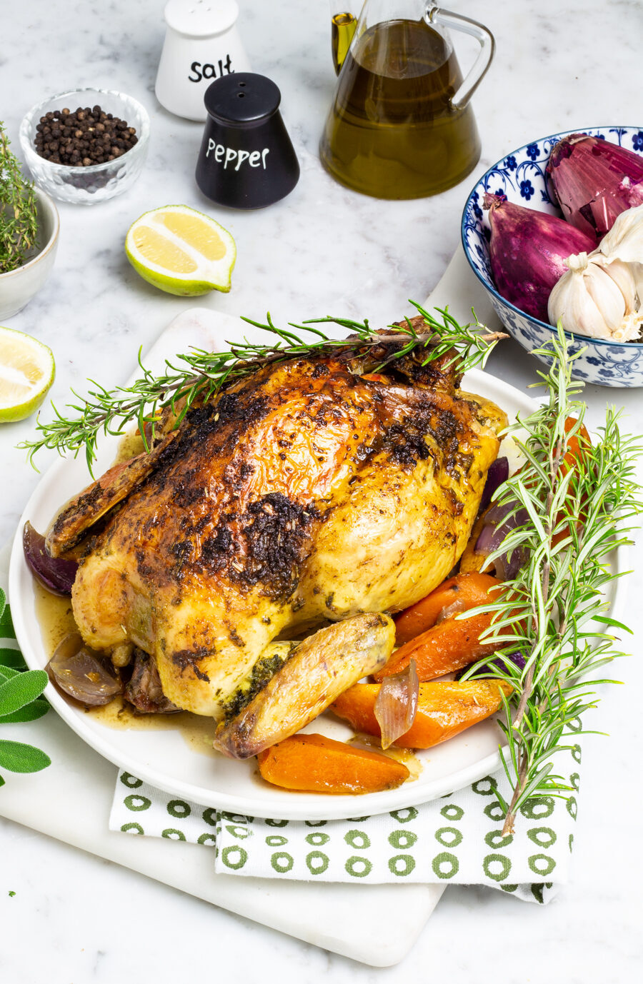 Pollo al forno con patate dolci