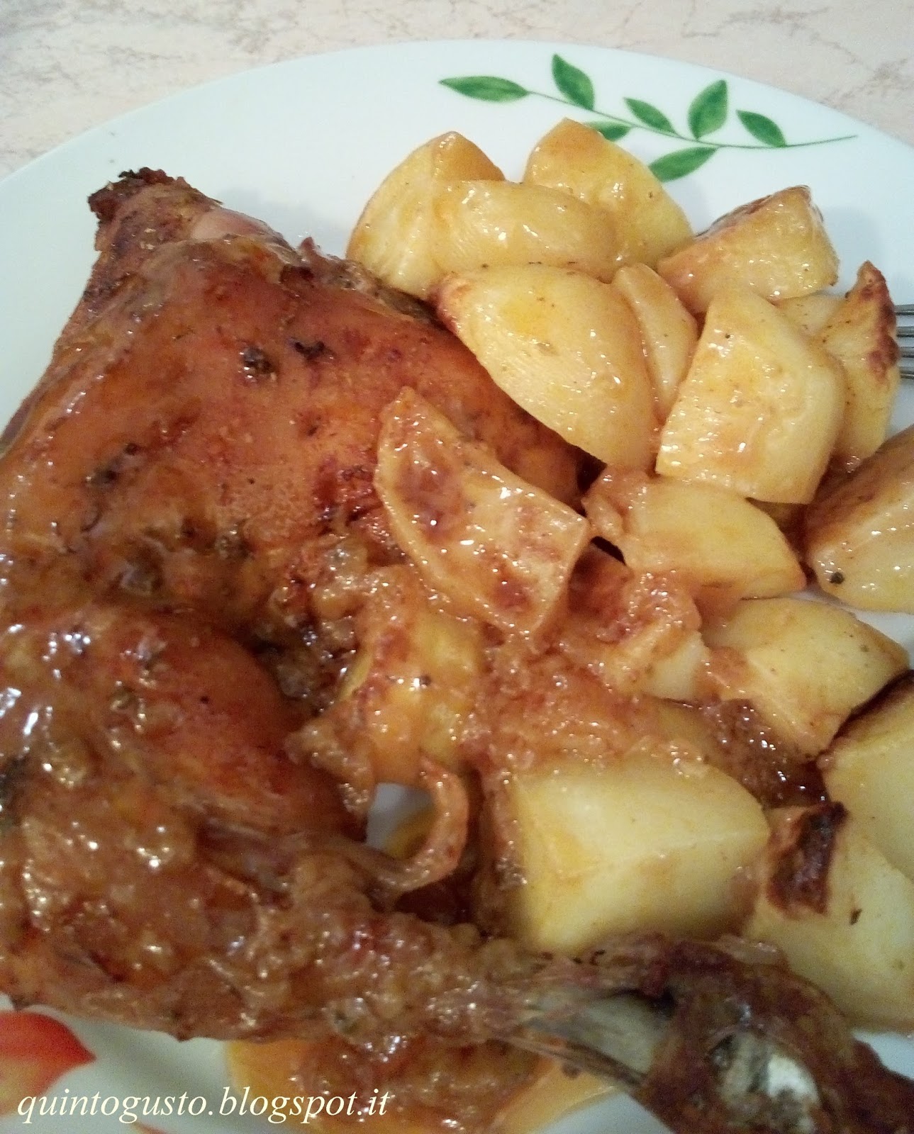 Pollo al forno con patate