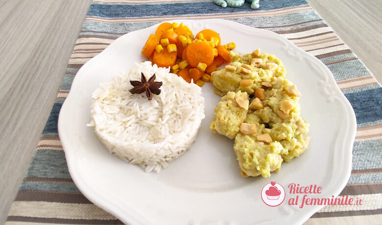 Pollo al latte di cocco e riso pilaf