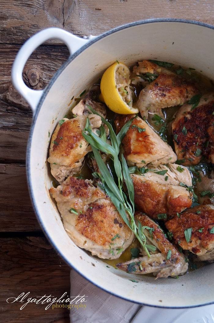 Pollo al limone e dragoncello