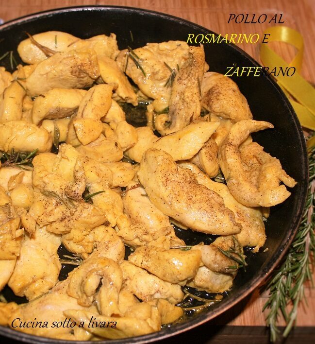 Pollo al rosmarino e zafferano