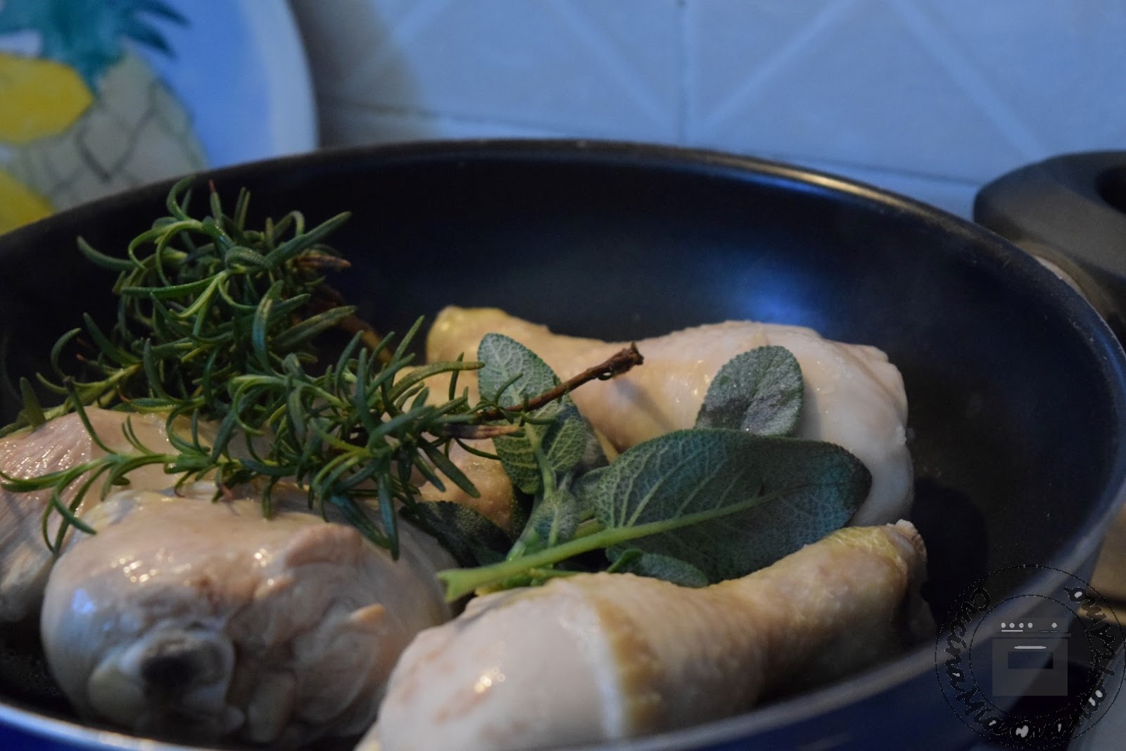 Pollo al vino bianco e rosmarino