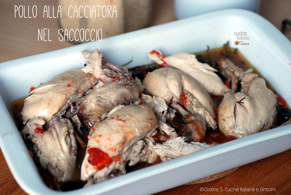 Pollo alla cacciatora nel saccoccio