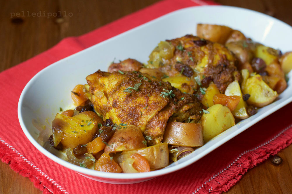 Pollo alla marocchina speziato al forno