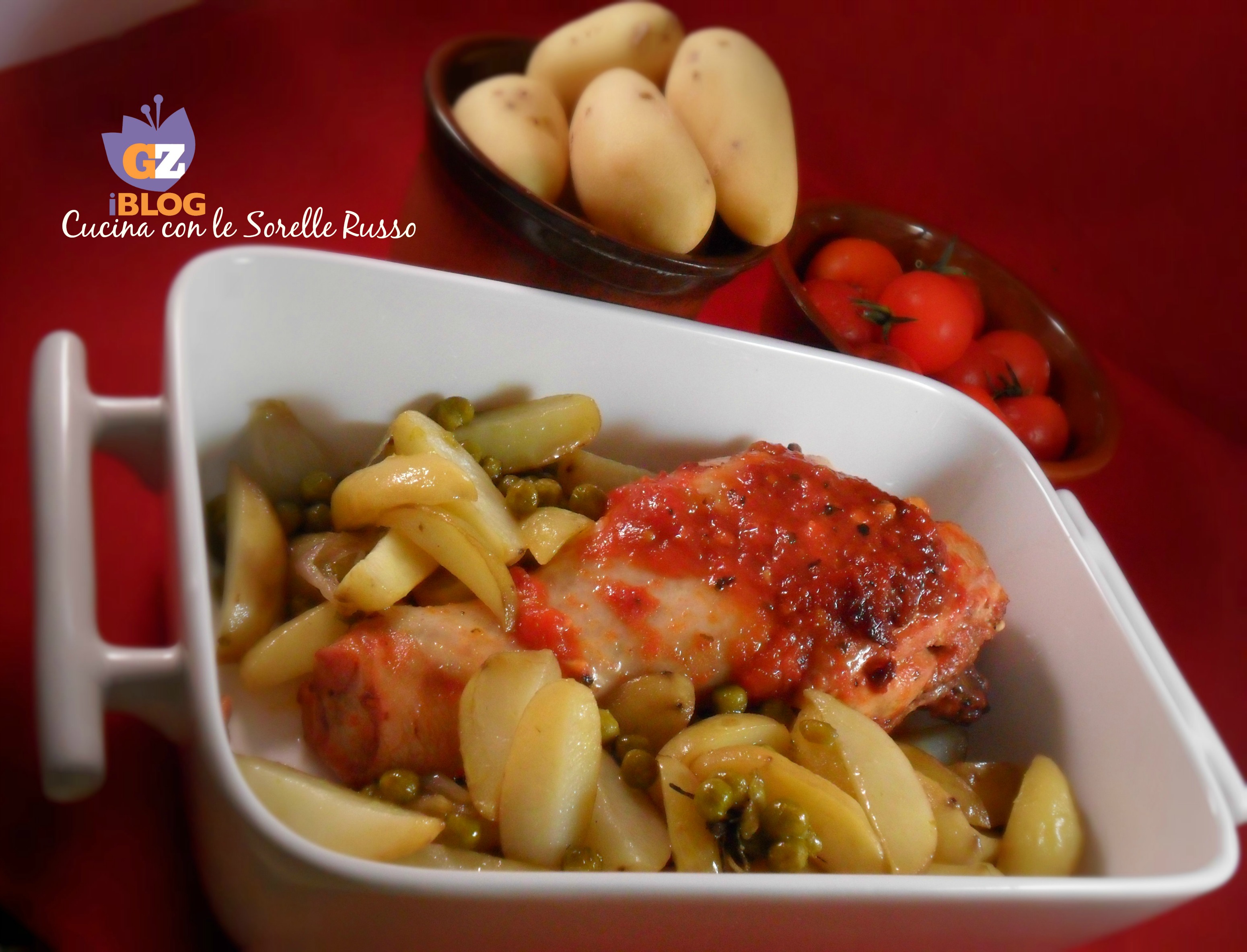 Pollo alla salsa d’aglio con patate