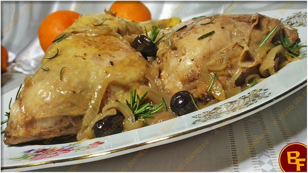 Pollo all’arancia con olive